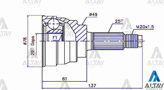 Suzuki Swift Dış Aks Kafası Dış OEM 44101-62J90
